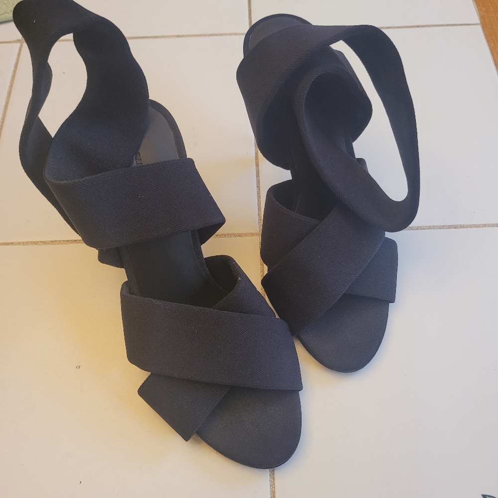 Alexander Wang black bandage wrap heels size 6